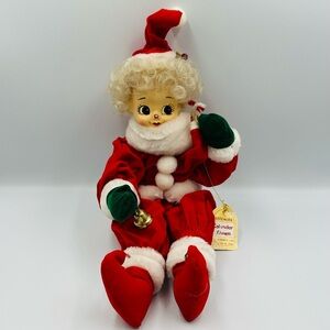 Brinn’s 1986 December Calendar Clown Doll Vintage Christmas Santa Collectible